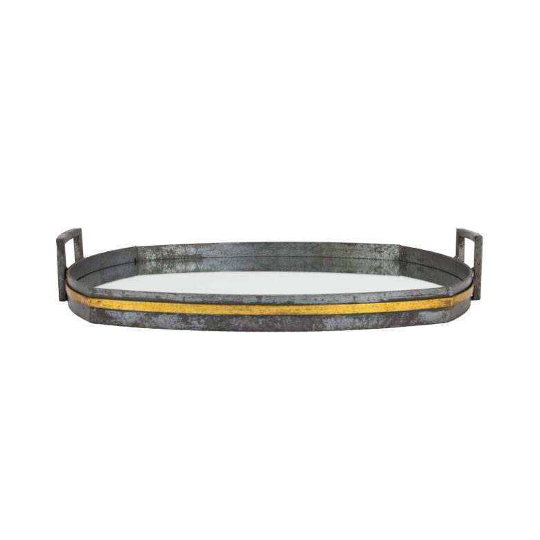 Santiago Gray & Gold Tray