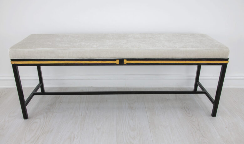 Tiffany Black & Gold Long Bench - Image 3