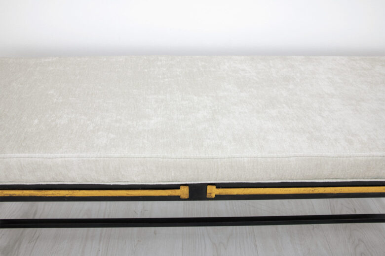 Tiffany Black & Gold Long Bench - Image 4