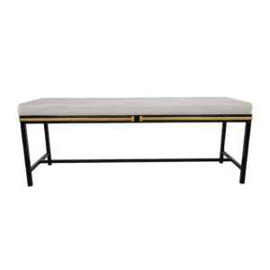 Tiffany Black & Gold Long Bench- Lillian Home