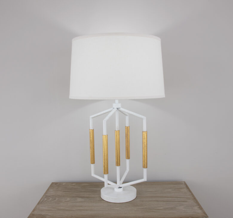 Mura White & Gold Table Lamp - Image 3