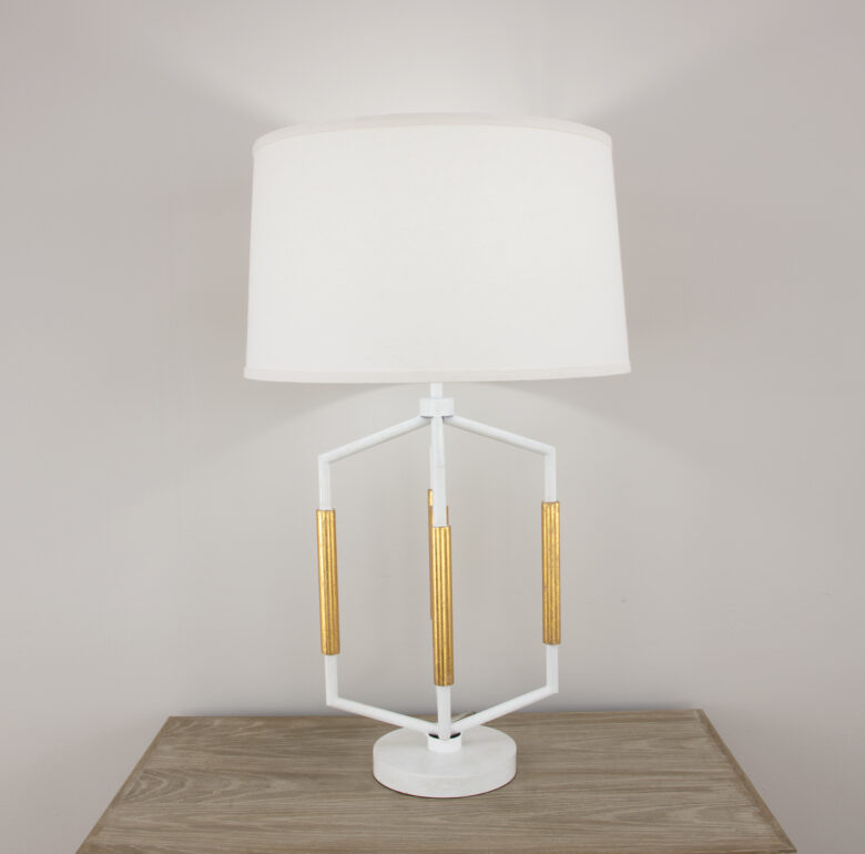 Mura White & Gold Table Lamp - Image 4