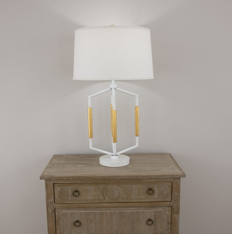 Mura White & Gold Table Lamp - Image 6