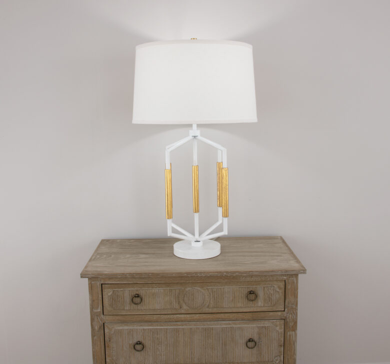 Mura White & Gold Table Lamp - Image 5