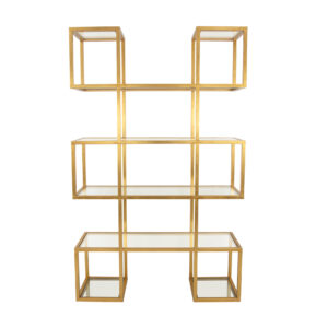 Soho Gold Box Cube Shelf- Lillian Home