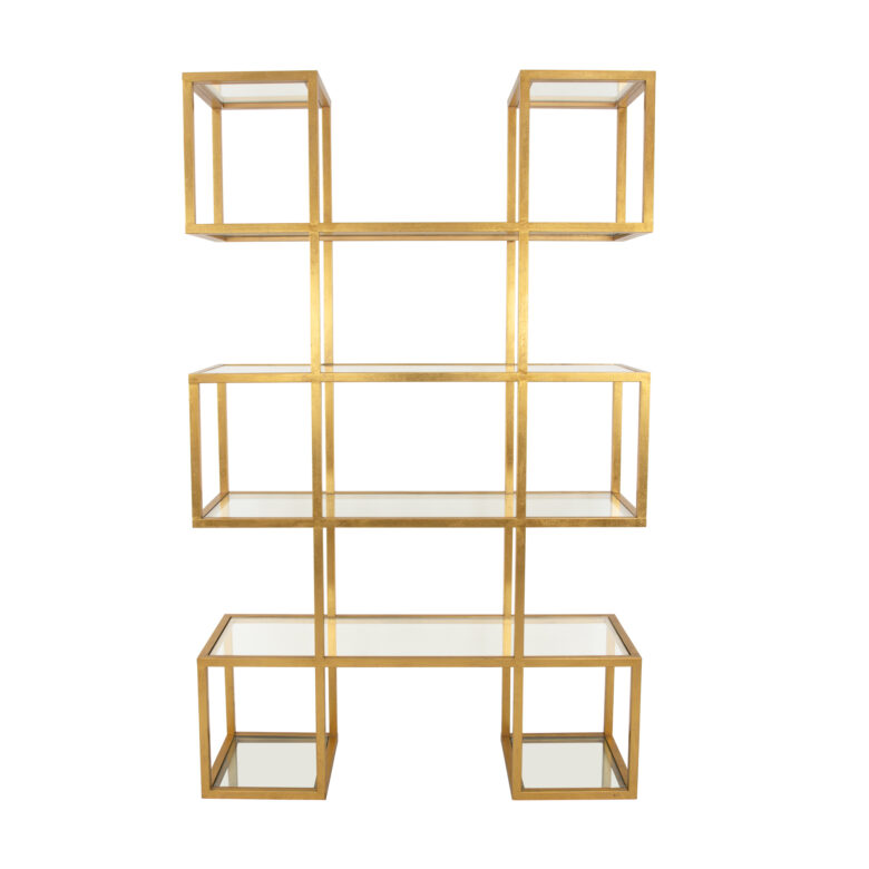 Soho Gold Box Cube Shelf- Lillian Home