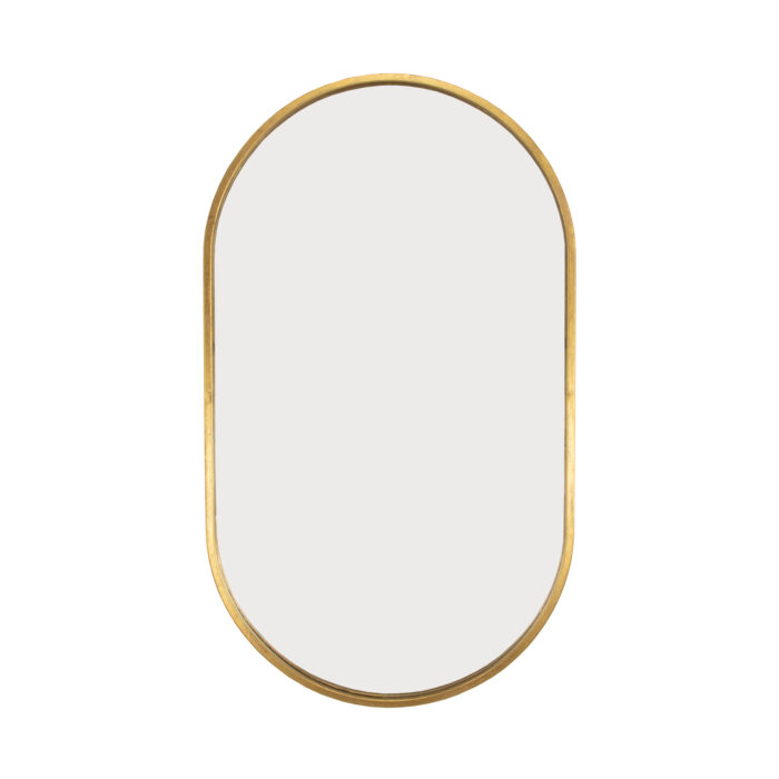Tuma Gold Oval Wall Mirror- Lillian Home