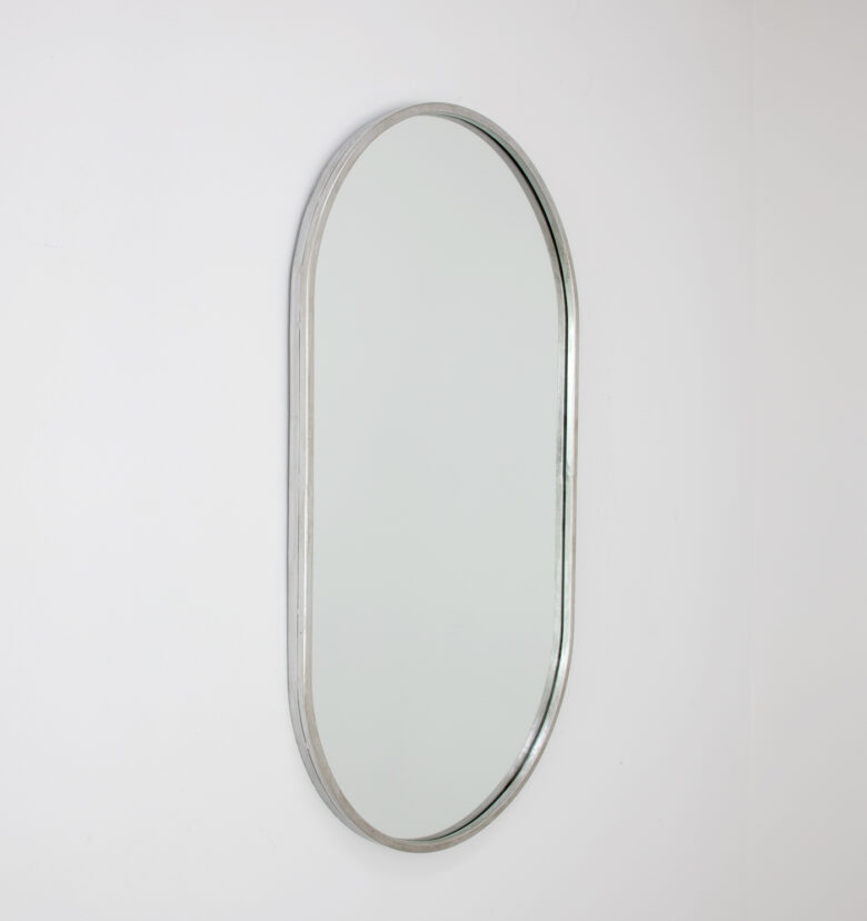 Tuma Silver Oval Wall Mirror - Image 2