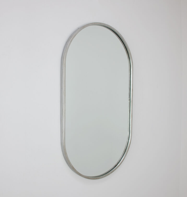 Tuma Silver Oval Wall Mirror - Image 3