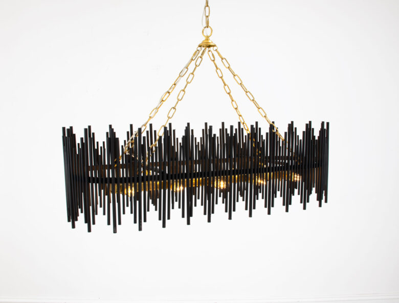 Atlas Black Oval Chandelier - Image 3