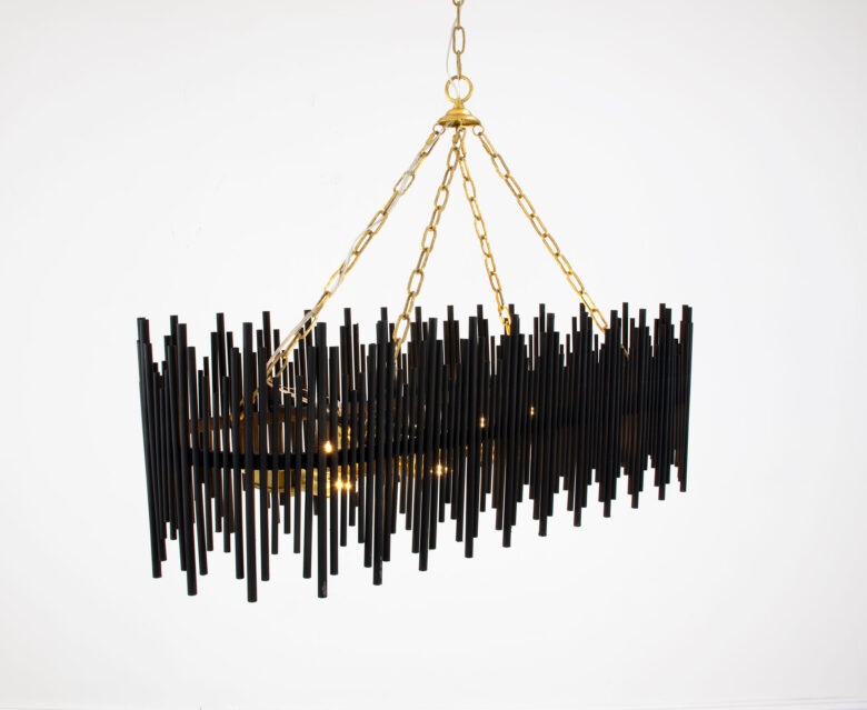 Atlas Black Oval Chandelier - Image 4