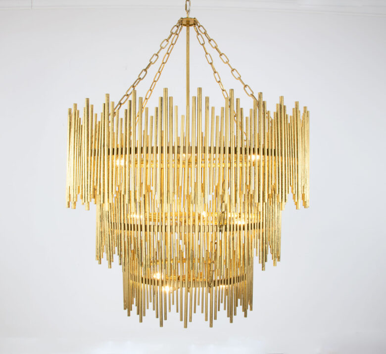 Atlas Gold 3 Tier Chandelier - Image 2