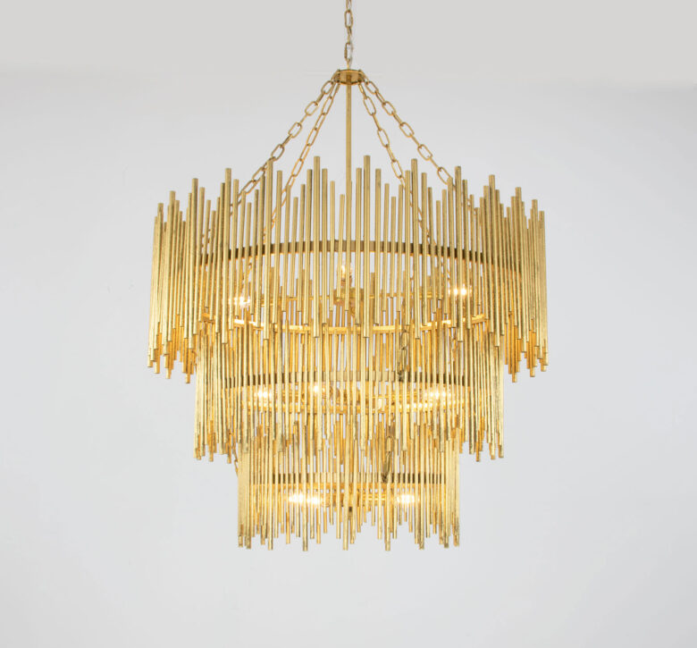 Atlas Gold 3 Tier Chandelier - Image 3