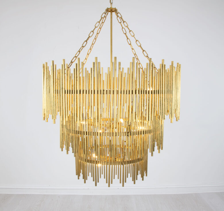 Atlas Gold 3 Tier Chandelier - Image 4