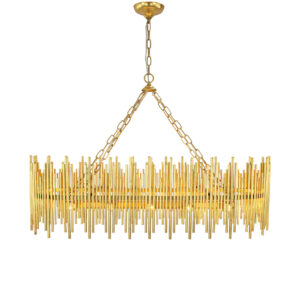 Atlas Gold Oval Chandelier- Lillian Home