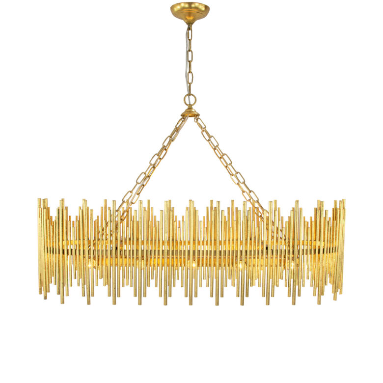 Atlas Gold Oval Chandelier- Lillian Home