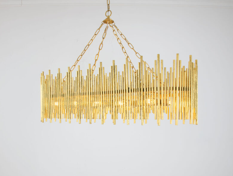 Atlas Gold Oval Chandelier- Lillian Home