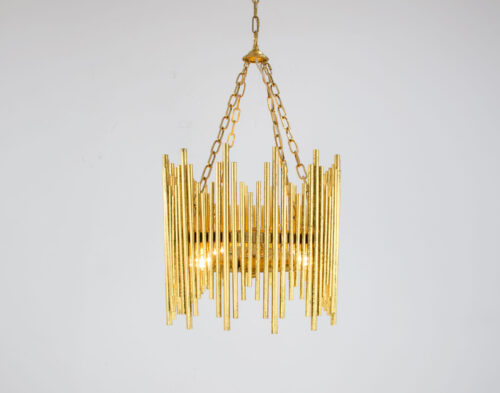 Atlas Gold Oval Chandelier | Designer Lighting | Lillian Home