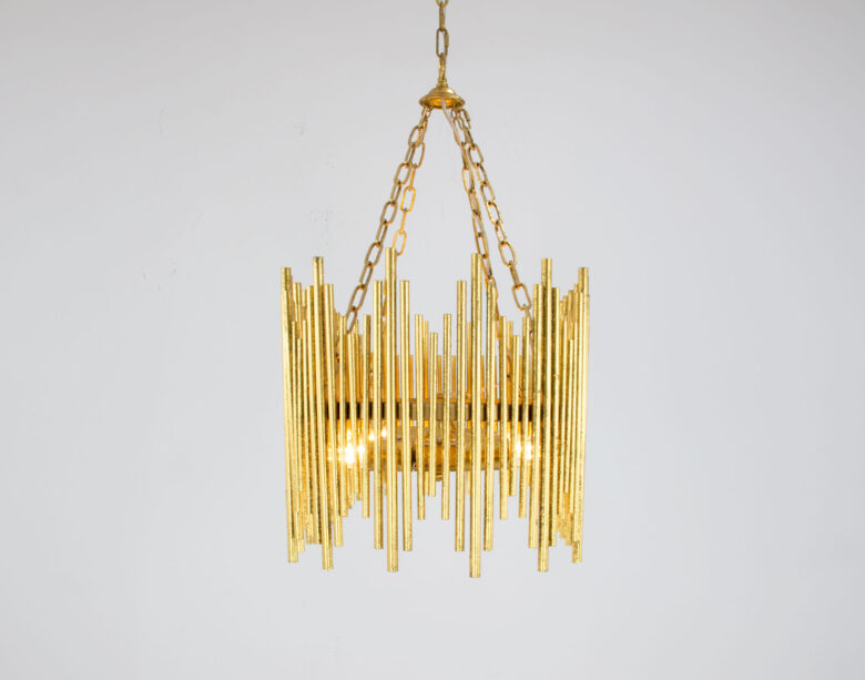 Atlas Gold Oval Chandelier- Lillian Home