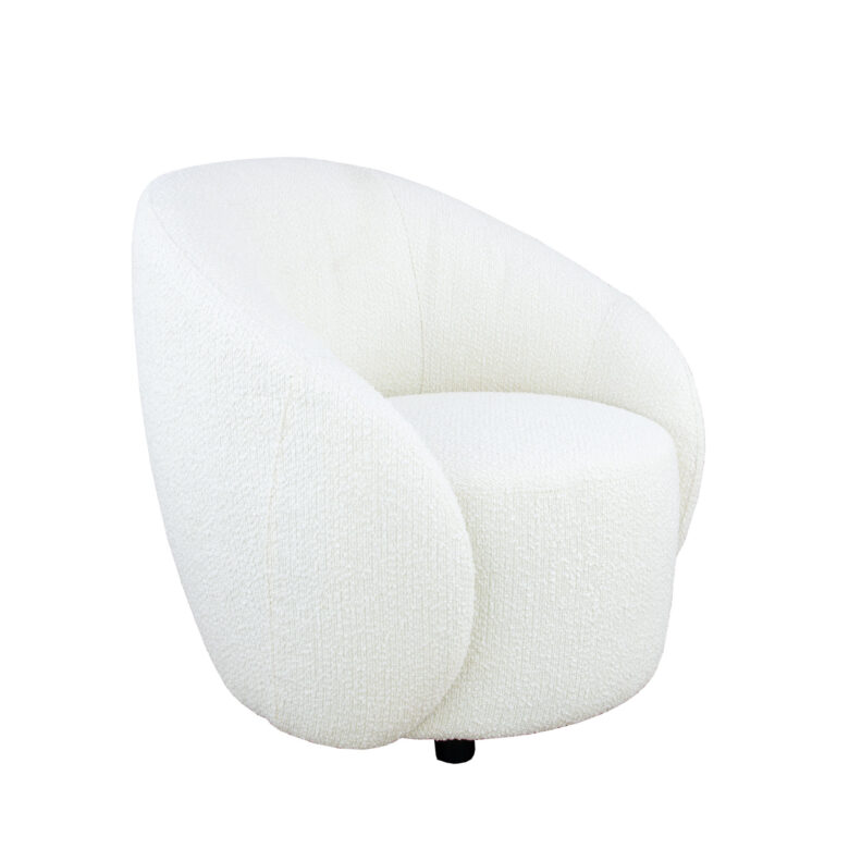 Kyle White Armchair- Lillian Home