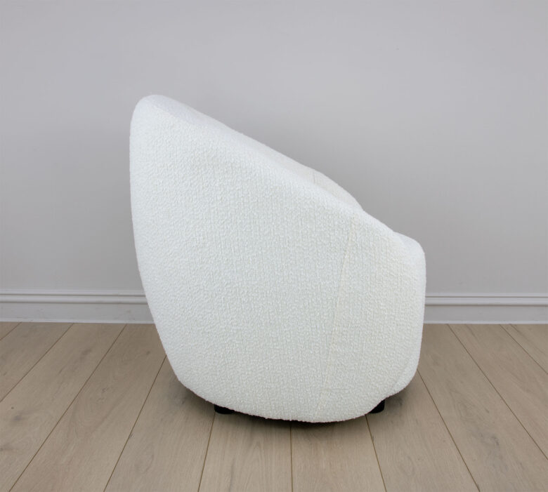 Kyle White Armchair - Image 4