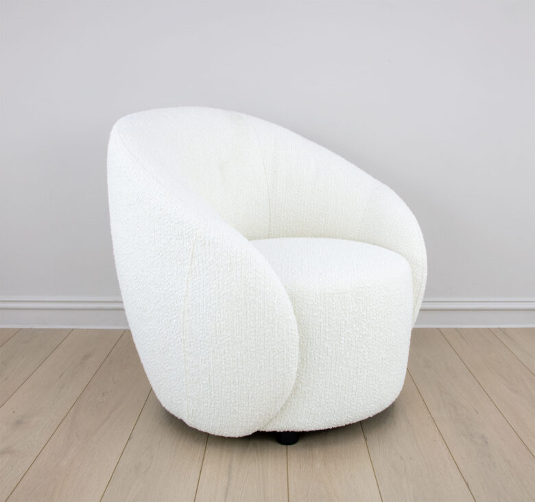 Kyle White Armchair - Image 3