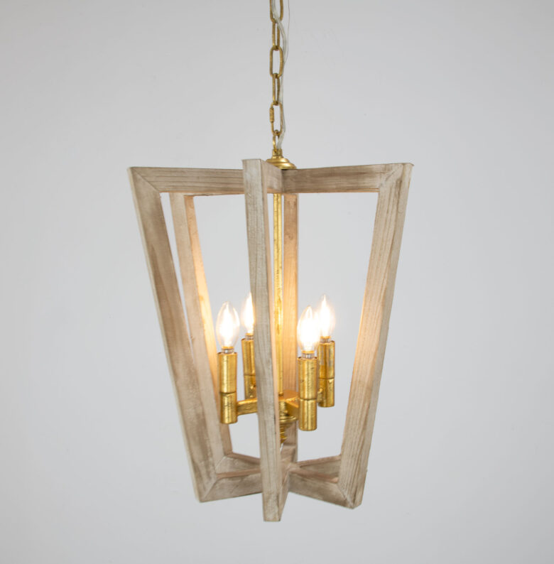 Lea Natural Oak Small Chandelier - Image 2