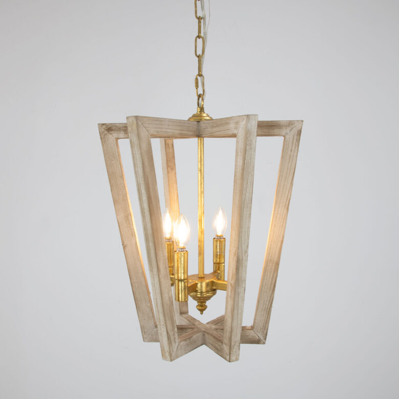 Lea Natural Oak Small Chandelier - Image 4