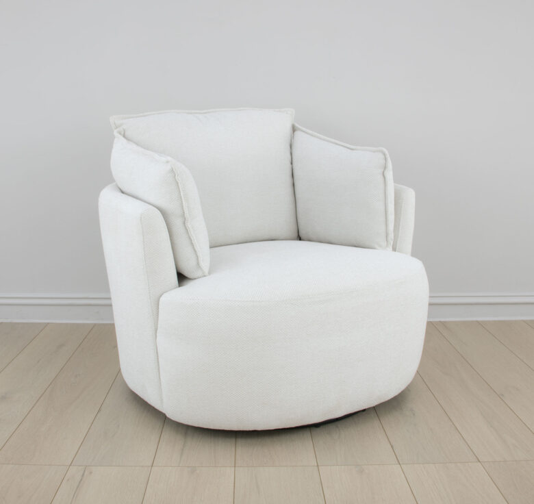 Maya Swivel Armchair Beige - Image 4