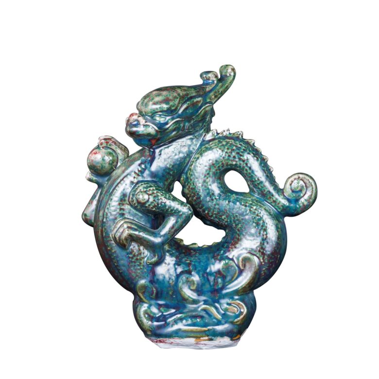 Speckled Green Dragon Statue