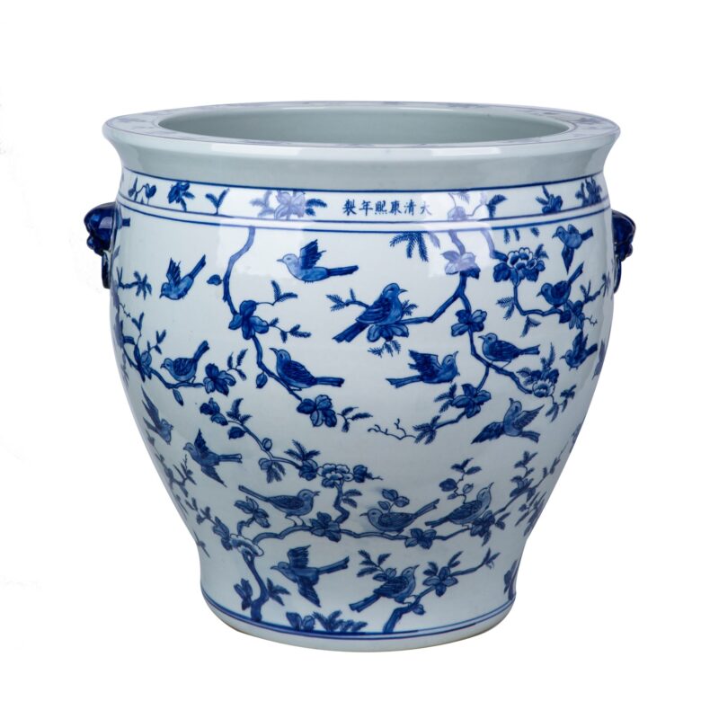 Flock Of Birds Porcelain Planter