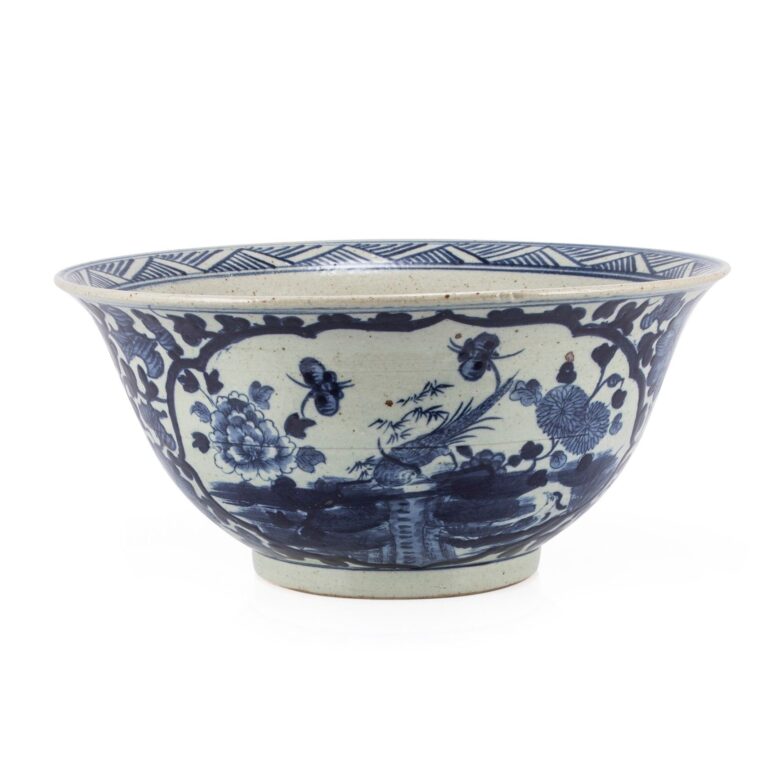 Dynasty Bowl Bird Floral Medallion Motif