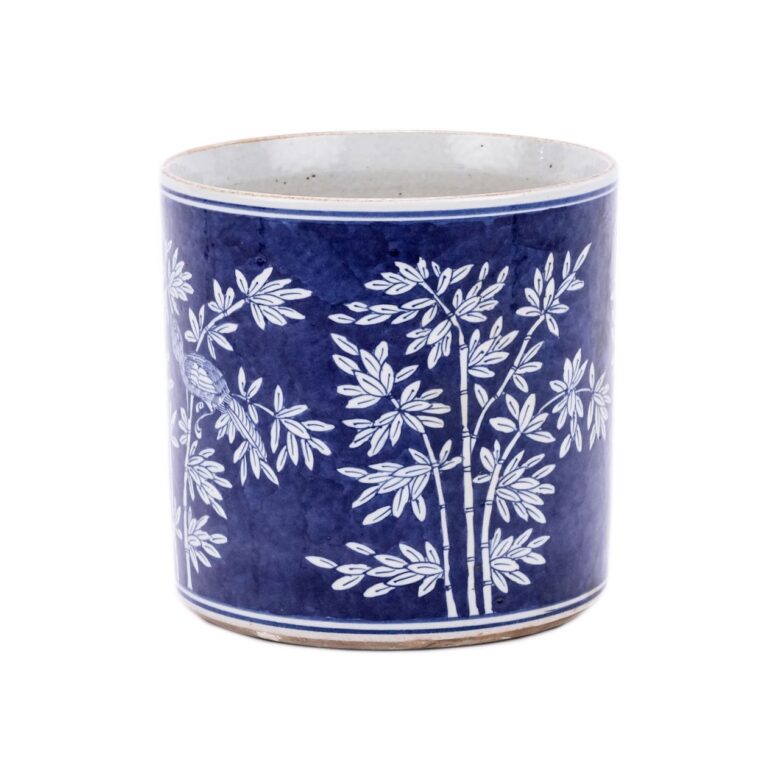 Blue And White Porcelain Bamboo Orchid Pot