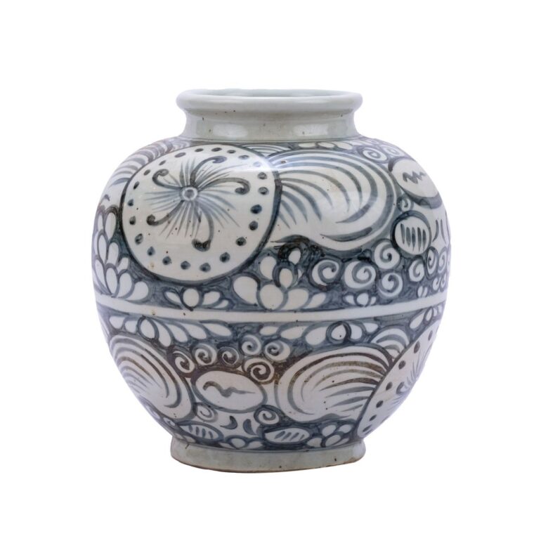 Indigo Sunflower Open Top Jar