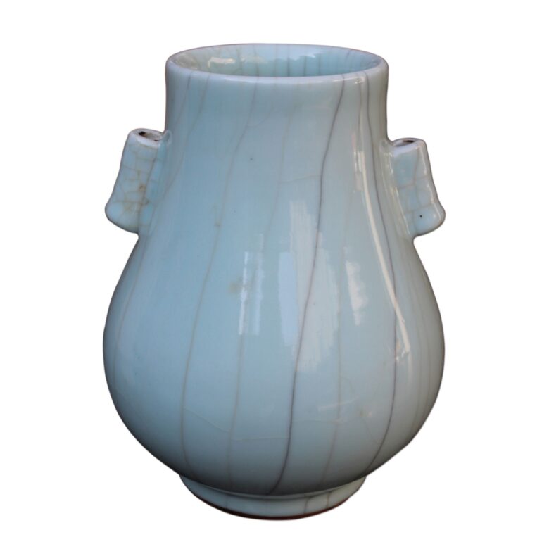 Crackle Celadon Double Ear Vase - S