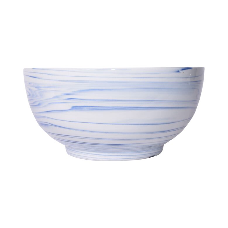 Blue And White Marblized Bowl