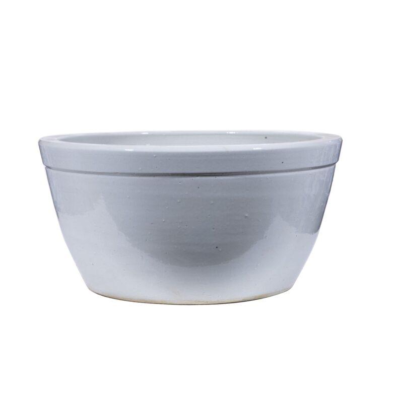 Busan White Basin Planter Small