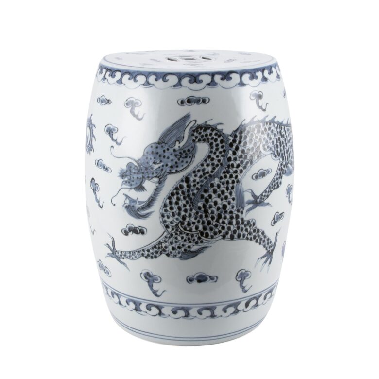 Hong Wu Blue Dragon Garden Stool