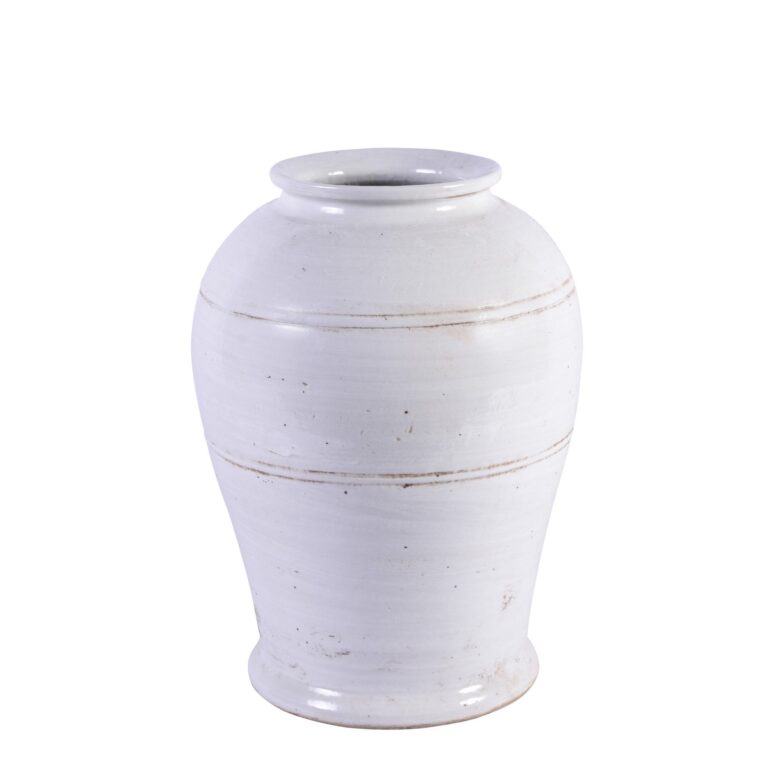 Busan White Open Top Kimchi Jar