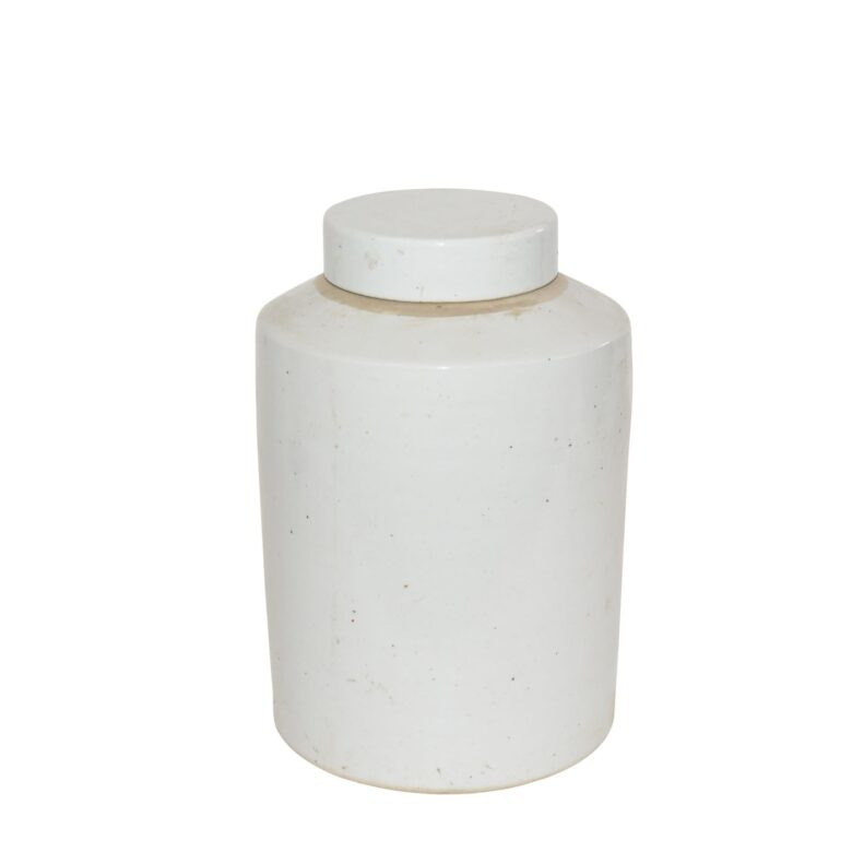 Busan White Round Tea Jar Small