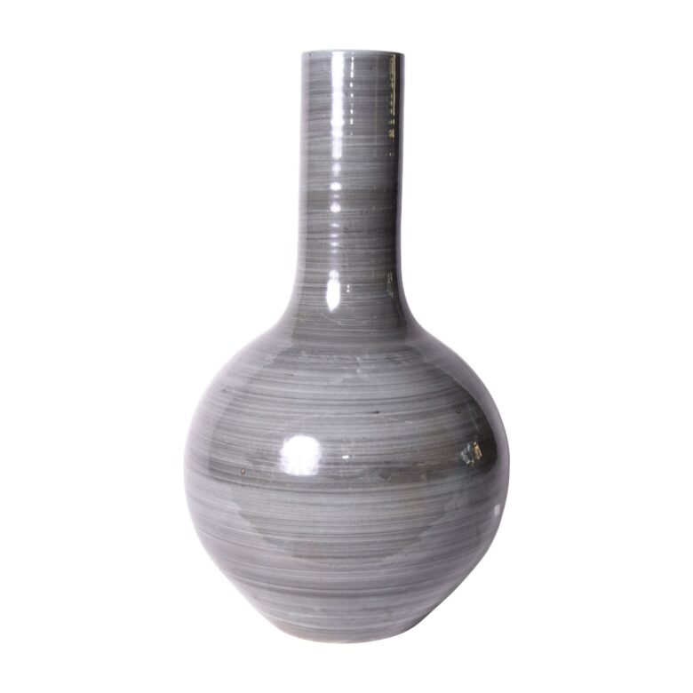 Iron Gray Globular Vase Small