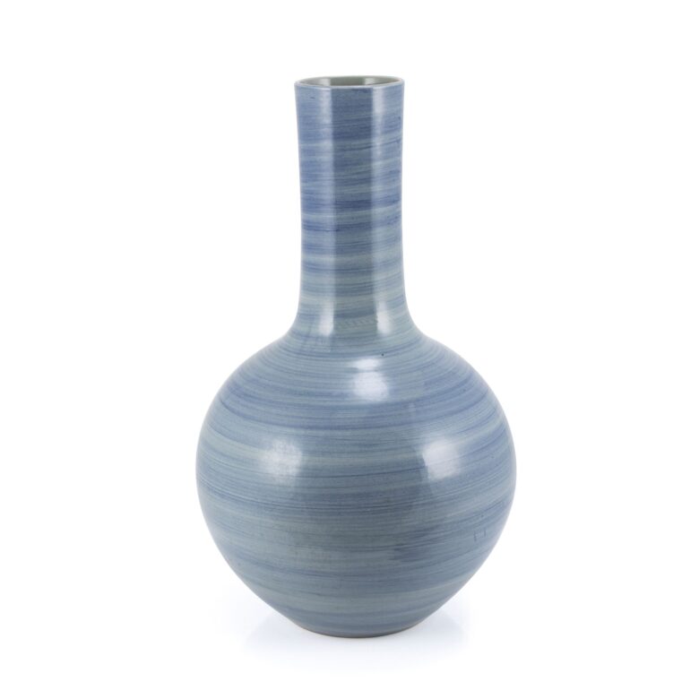 Lake Blue Globular Vase Small