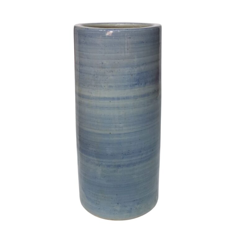 Porcelain Umbrella Vase - Denim Blue