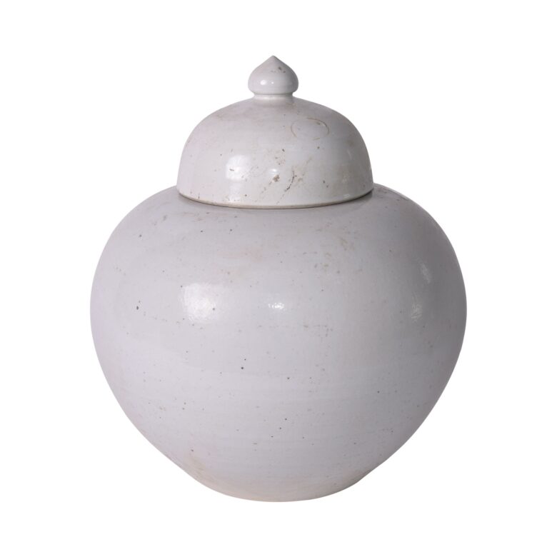 Busan White Lidded Ginger Jar Large