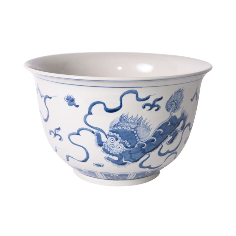 Blue And White Foo Dog Bowl