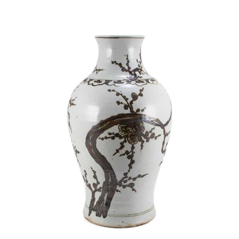 Rusty Brown Plum Branch Vase