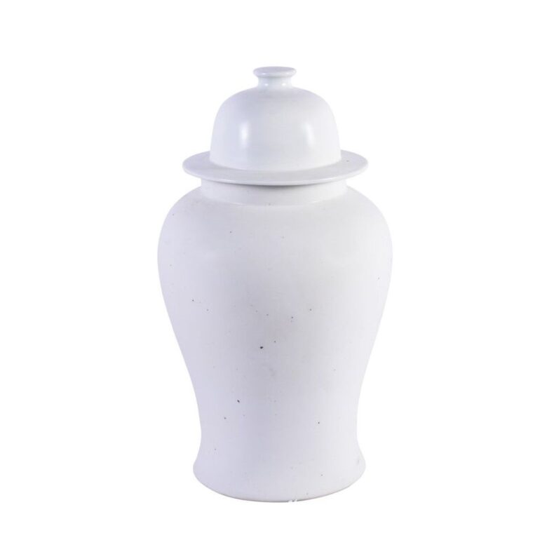 Matte White Temple Jar