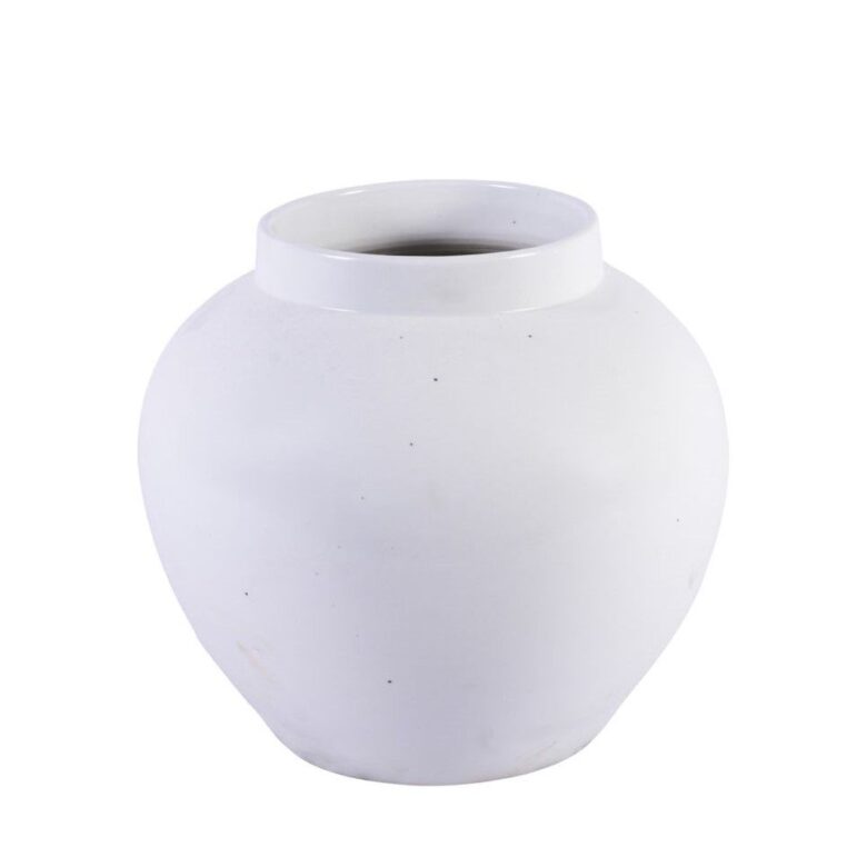 Matte White Open Top Melon Jar