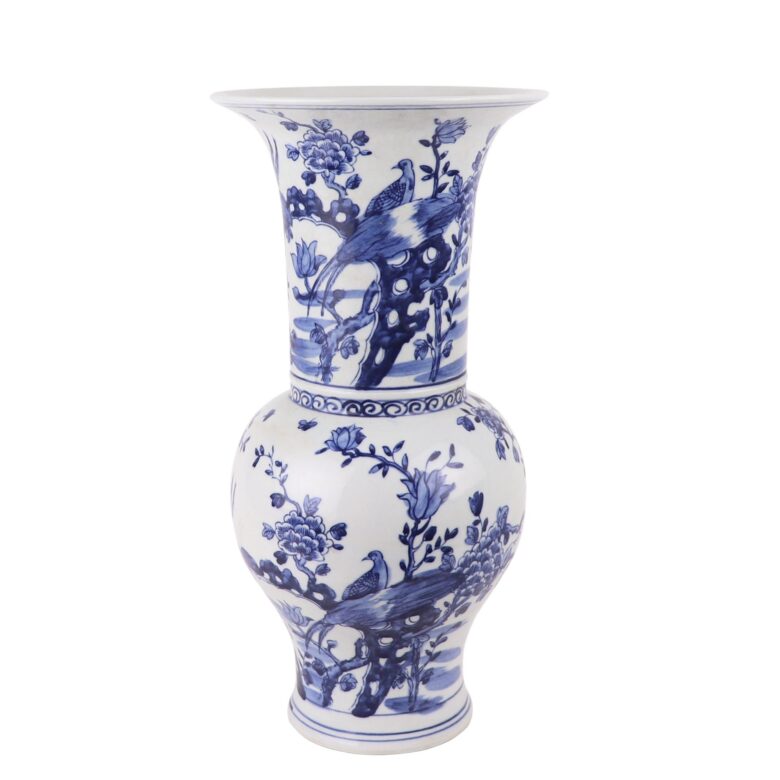 Blue And White Blossom Morning Glory Vase