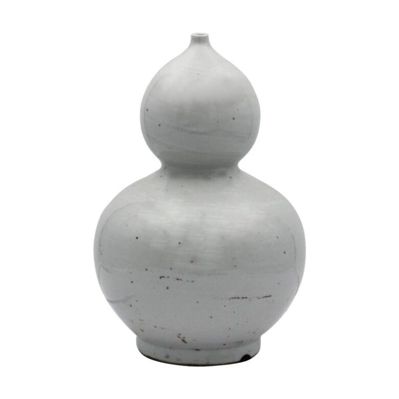 Busan White Porcelain Gourd Vase Small